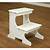 white wooden step stool