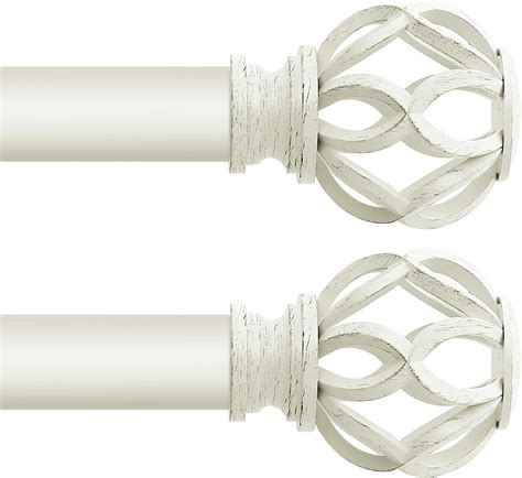 White Adjustable Curtain Rods