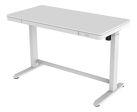 white adjustable standing desk
