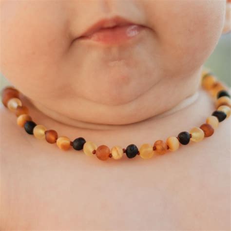white amber teething necklace raw baltic