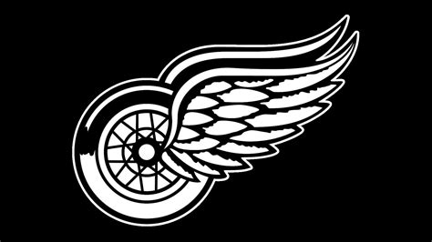 white and black red wings logo