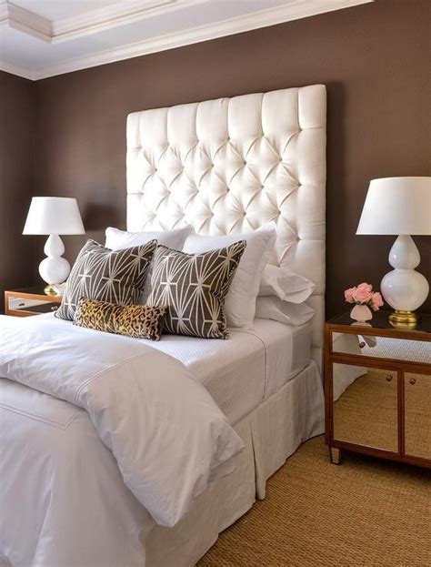 White and Brown Bedrooms Transitional Bedroom White and brown