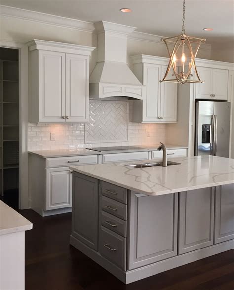 white and gray cabinet kitchen