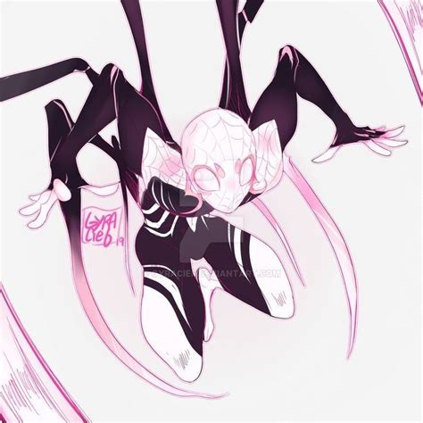 white and pink spider girl