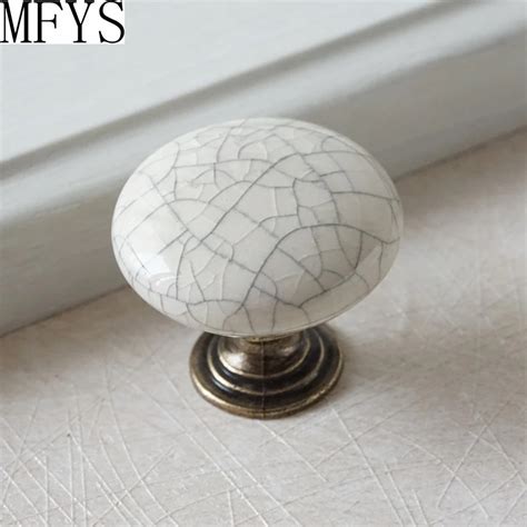 White Antique Cabinet Knobs