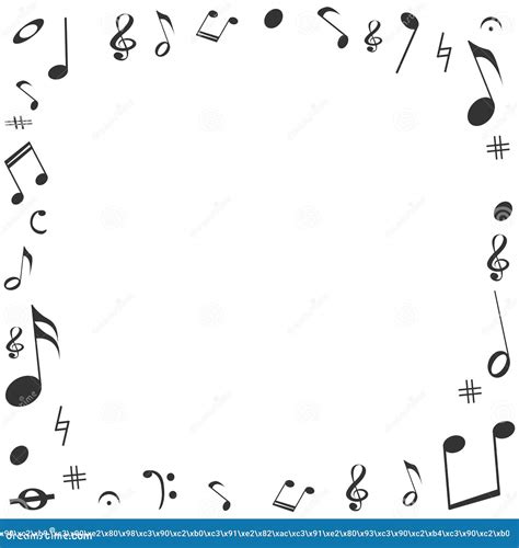 White Background With Music Notes