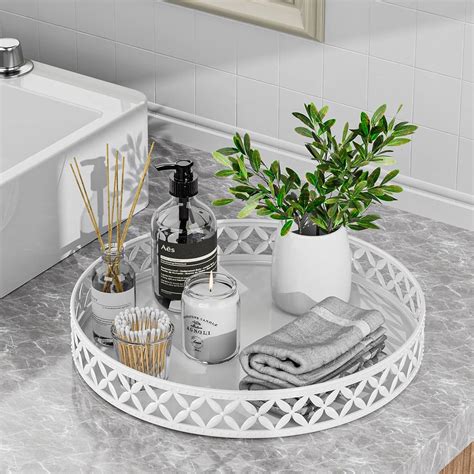 White Bathroom Trays