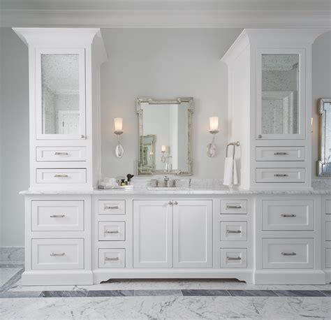 White Bathroom Vanity Walls