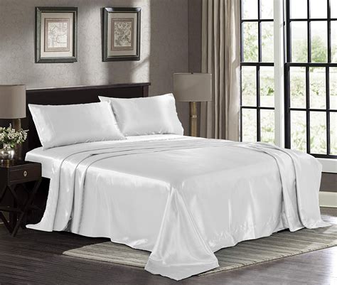 White Bed Set Silk