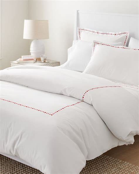 White Bed Sheets With Red Trim