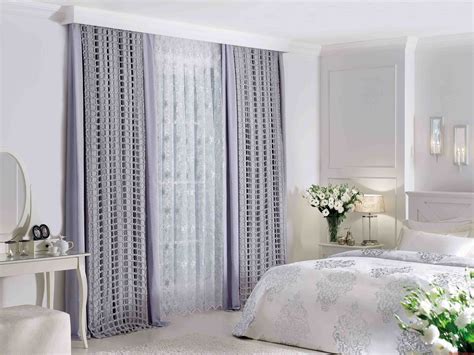 white bedroom curtains with designs