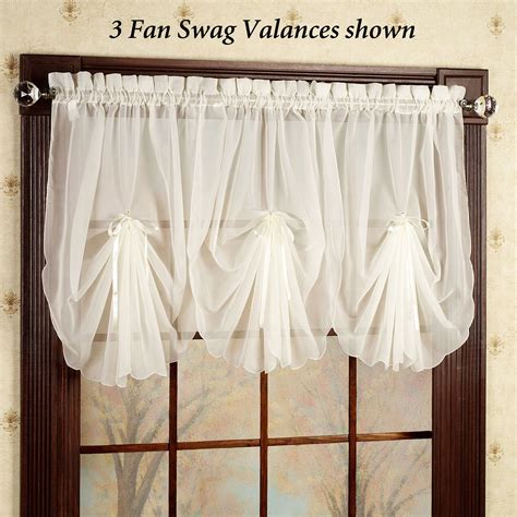 White Bedroom Curtains With Valance
