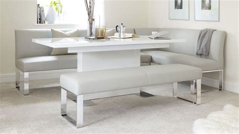 White Bench For Dining Room
