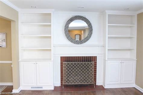 White Bookcase Fireplace