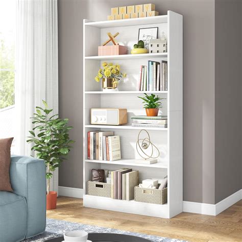 White Bookshelf Open Back