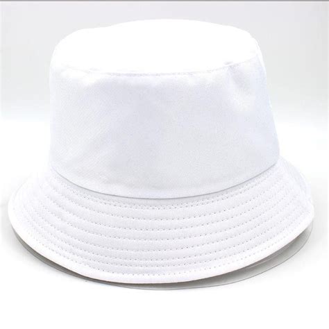 White Bucket Hat With String