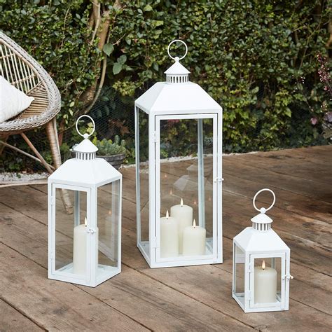 White Candle Lanterns Uk