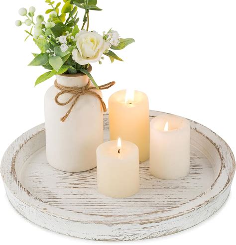 White Candle Tray