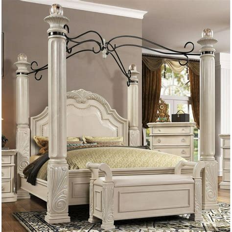 white canopy bed king