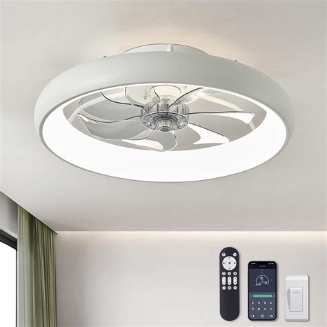 white ceiling fan flush mount