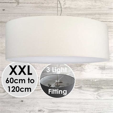 Ceiling Light, SPAKRSOR Modern Fabric Pendant Light Shade, Large White
