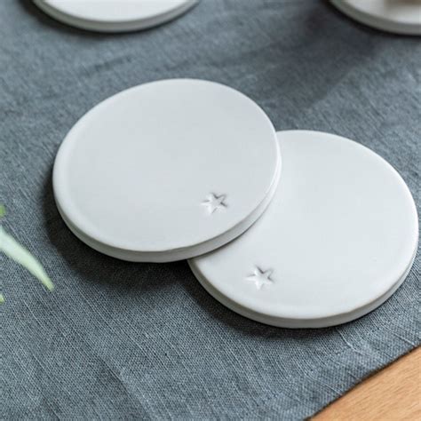 White Ceramic Coasters Cheap