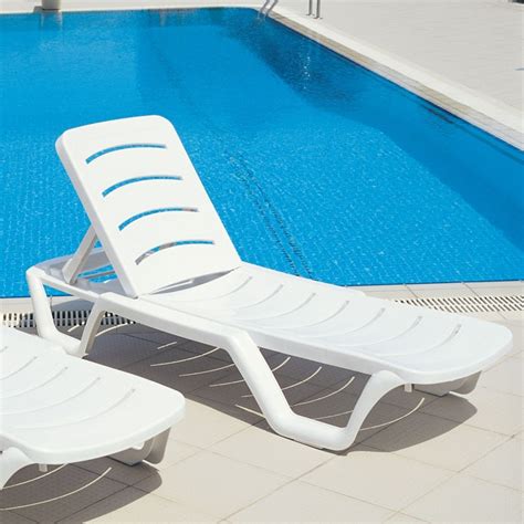 White Chaise Pool Lounge