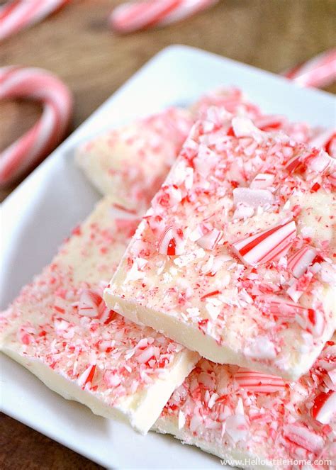 white chocolate peppermint bark candy