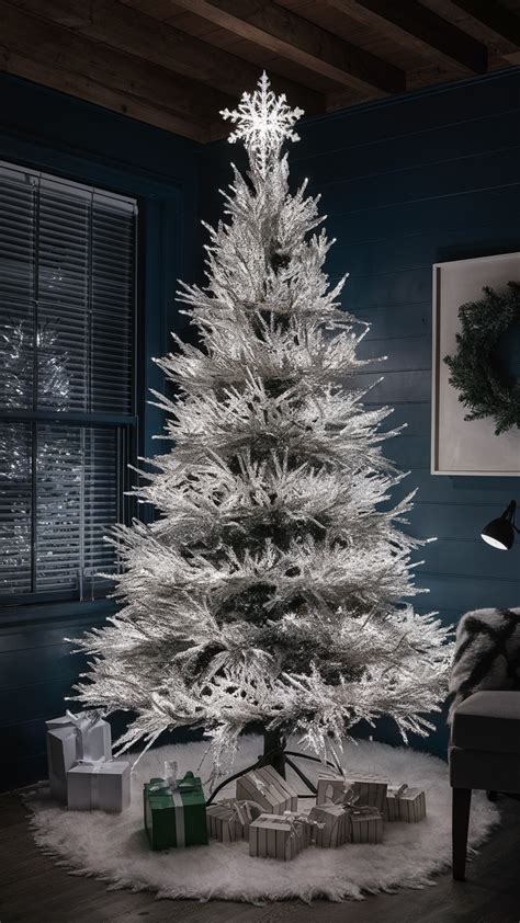 White Christmas Light Tree