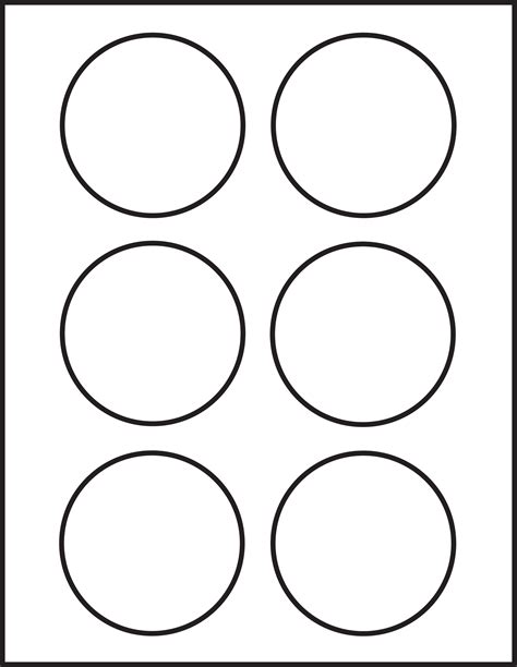 White Circular Printable Labels