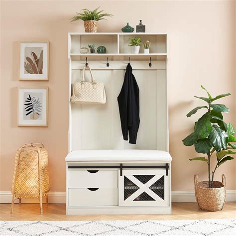 White Coat Tree Bench