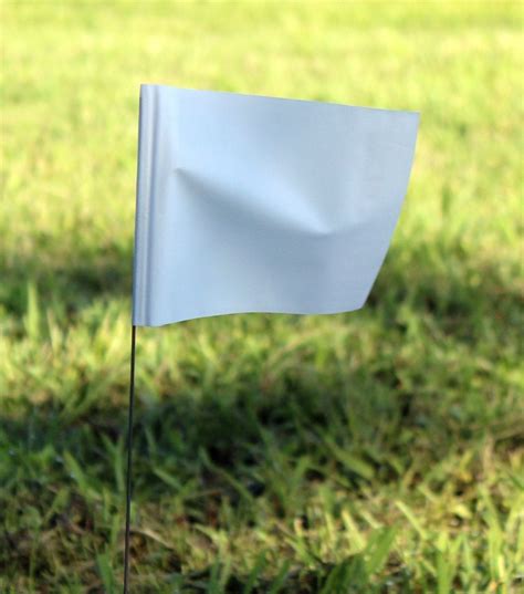 White Construction Flags