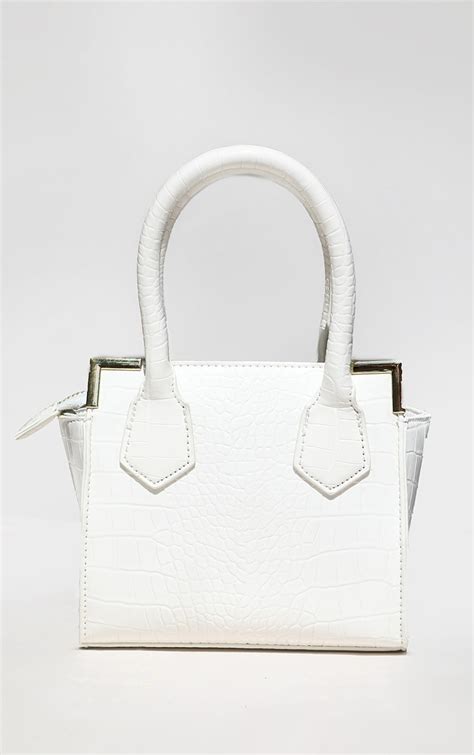 white croc bag