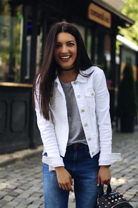 white denim jacket outfit