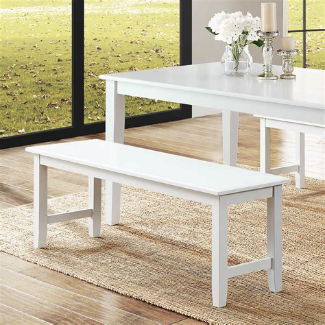 Stylish and Versatile White Dining Bench - Elevate Your Dining Experience