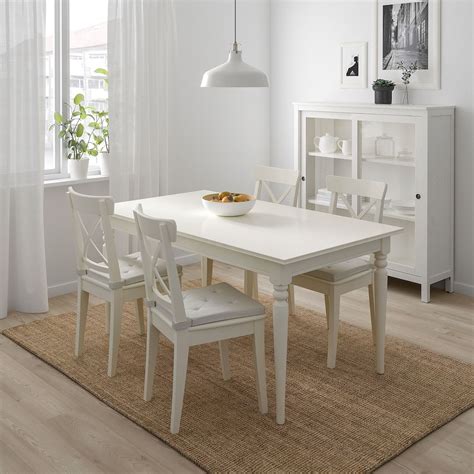 White Dining Table Set For 4 Ikea