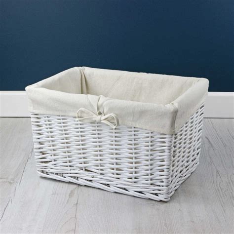 White Dipped Wicker Basket