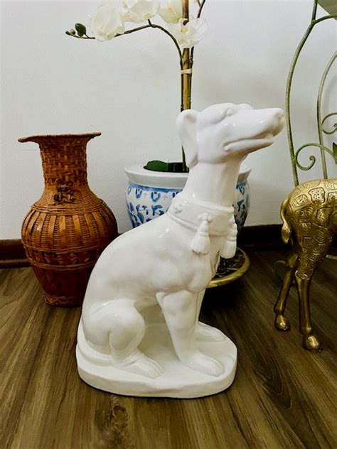 White Dog Statue