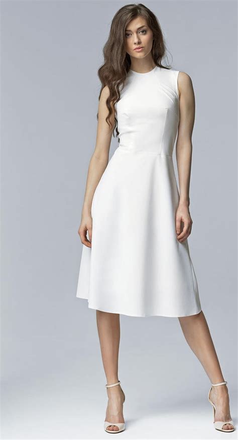 white dress flared