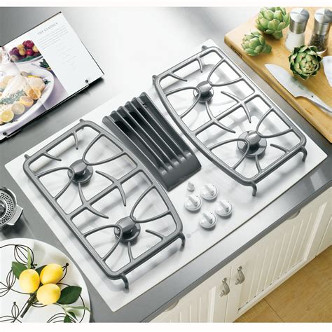GE Profile Series PP989TNWW 30" Electric Downdraft Cooktop White