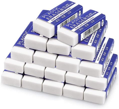 White Erasers For School
