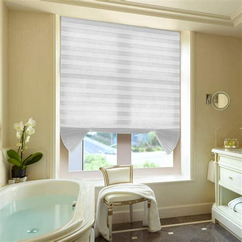 white fabric blinds for windows