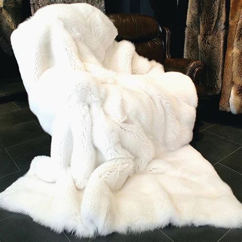 White Faux Fur Throws