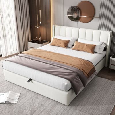 Lovely faux leather white diamante double bed in Isleworth, London
