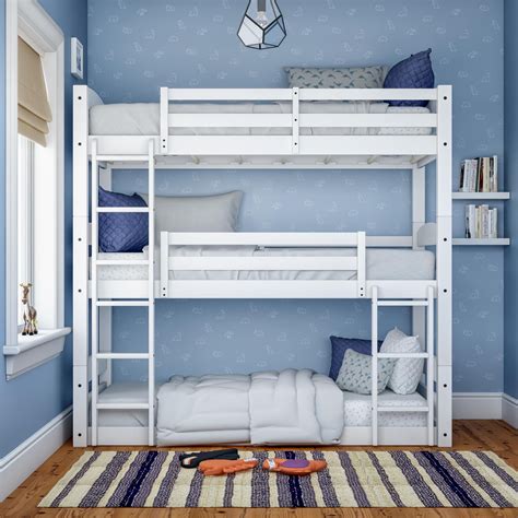 White Floor Bunk Bed