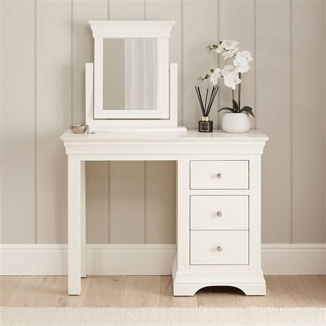 White Frame Dressing Table Mirror