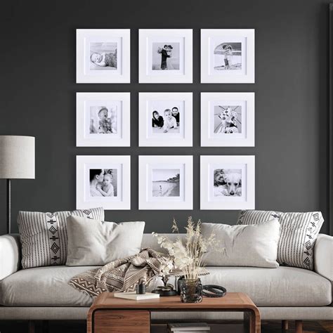 White Frames Gallery Wall