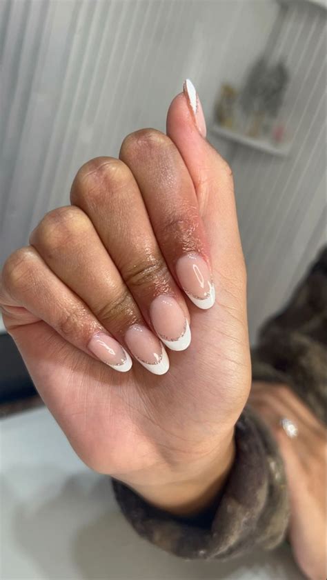Short Classic French Mani Nails white tip baby boomer nude Etsy