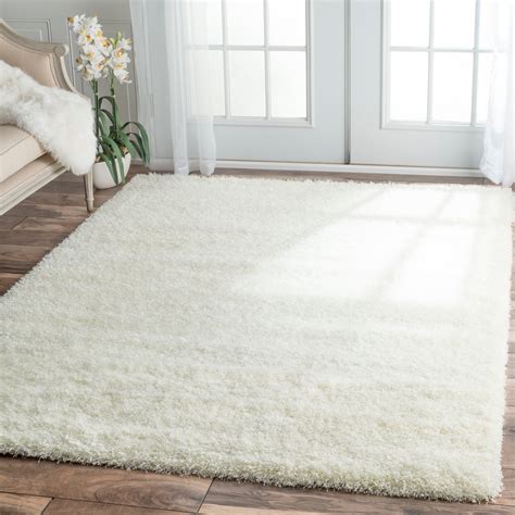 white fuzzy rug cheap