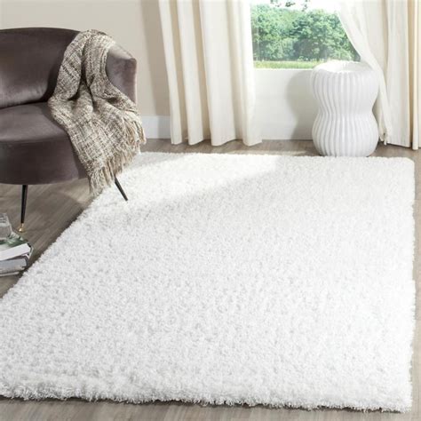 white fuzzy rug cheap